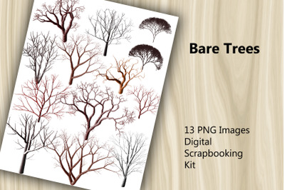 Digital Scrapbooking Kit - Bare Trees