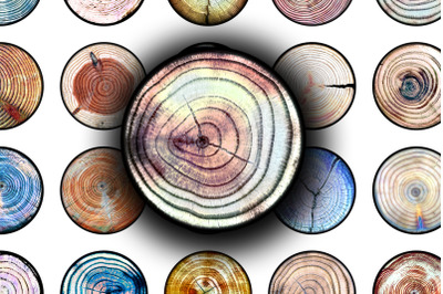 Digital Collage Sheet - Tree Ring