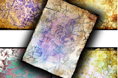 ACEO Digital Collage Sheet - Cracked Shabby