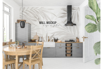 Wall mockup&2C; Wall paper mockup