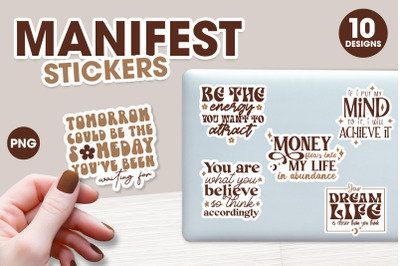 Manifest Sticker Bundle | Printable laptop stickers