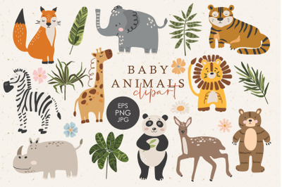 Baby animals clipart, Digital animals clip art