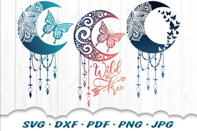 Mandala Dreamcatcher Butterfly SVG Bundle For Cricut + Sublimation