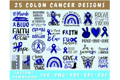 Colon Cancer Awareness SVG Bundle&2C; Colon Cancer Ribbon SVG