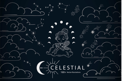 Celestial - Stars and Moons Cliparts