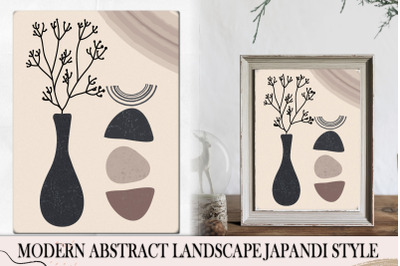 Modern Abstract Landscape Art. Abstract Landscape Poster.