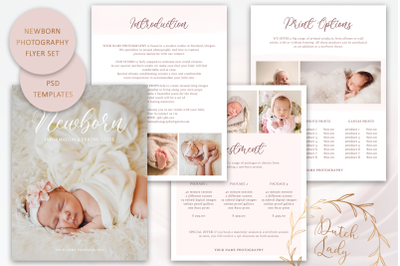 Newborn Photography Flyer Bundle