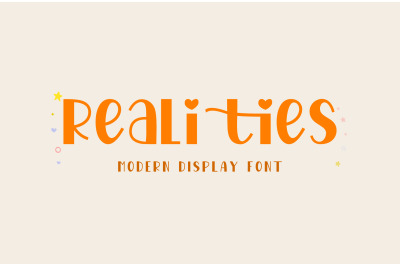 Realities - Display Font