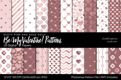 Be My Valentine Digital Papers