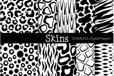 Seamless Animal Skin Wildlife Pattern Papers