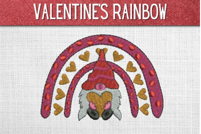 Valentines Rainbow Embroidery Designs