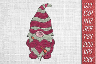 Valentines Gnome 2 Embroidery Designs