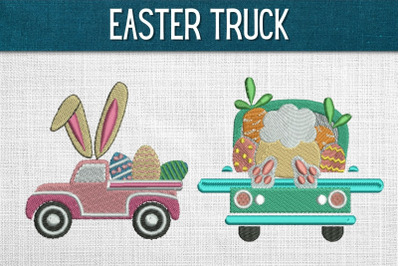 Easter Truck Embroidery Designs