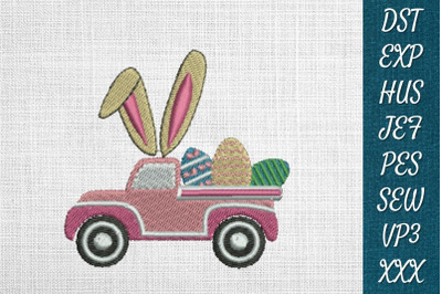 Easter Truck 2 Embroidery Designs