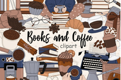 Books And Coffee Clipart | Reading Illustrations