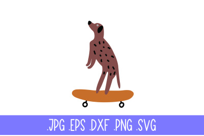 Cute dog playing sketchboard - SVG File