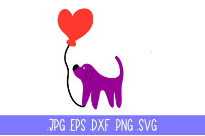 Love Dog SVG File