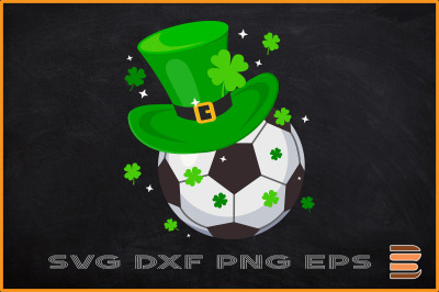 St Patricks Day Svg Soccer Ball Shamrock