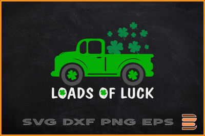 St Patricks Day Svg Loads of Luck Truck