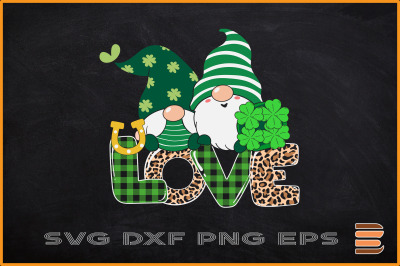 St Patricks Day Svg LOVE Gnomes