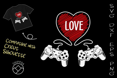 Video Gamer Valentine Day Heart Love