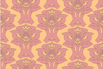 Floral Damask seamless pattern. Vintage baroque background, repeating