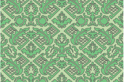 Floral Damask seamless pattern. Vintage baroque background, repeating