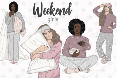 Weekend Girl Clipart