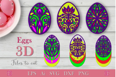 Layered Eggs.Cricut SVG File.Craft.