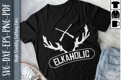 Funny Hunting Design Elkaholic Gift