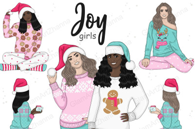 Joy Girls Clipart