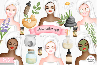 Beauty and spa clipart, aromatherapy clipart