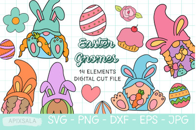 Easter Gnomes Digital Cut File