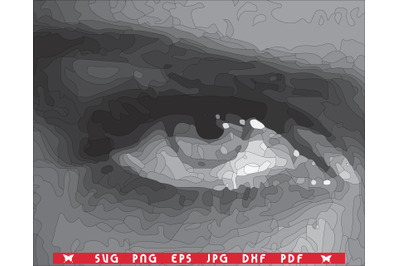 SVG Human Eye, Monochrome  Pattern, digital clipart