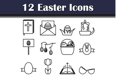 Easter Icon Set