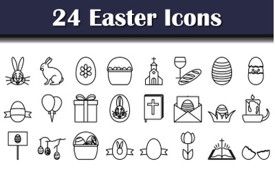 Easter Icon Set