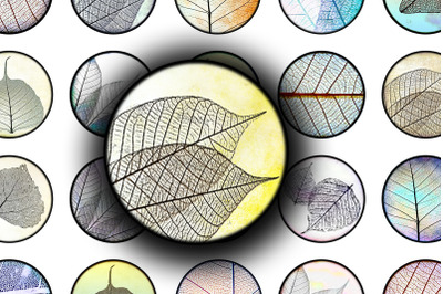 Digital Collage Sheet - Skeleton Leaf