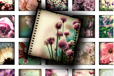 Digital Collage Sheet - Old Flowers