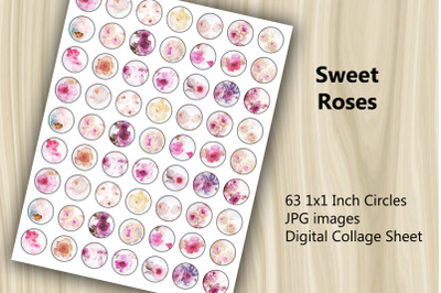 Digital Collage Sheet - Sweet Roses