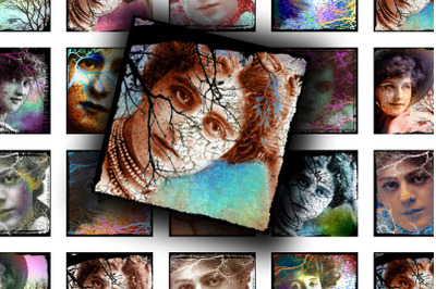 Digital Collage Sheet - Face of Time