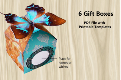 6 Gift Boxes - PDF Printable Patterns