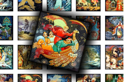 Digital Collage Sheet - Russian Fairy Tales