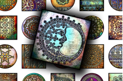 Digital Collage Sheet - Indian Influences