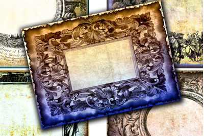 ACEO Digital Collage Sheet - Baroque Frames