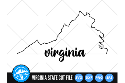 Virginia SVG | Virginia Outline | USA States Cut File