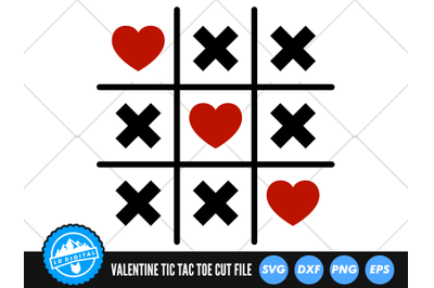 Valentine Tic Tac Toe SVG | Love Tic Tac Toe Cut File | Valentines Day