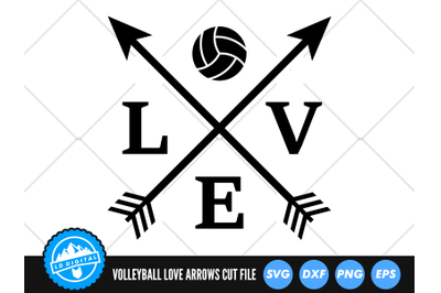 Volleyball Love SVG | Volleyball Love Arrows Cut File | Volleyball Mom