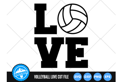 Volleyball Love SVG | Stacked Volleyball Love Cut File