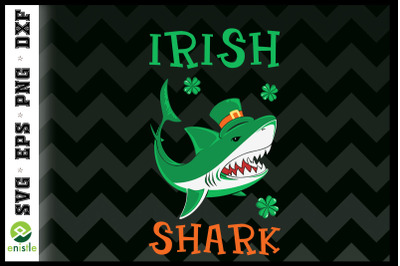 Irish Shark Shamrocks St Patrick Day