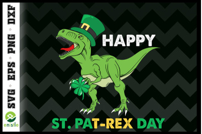 T-rex Happy St Pat-rex Day Patrick Day